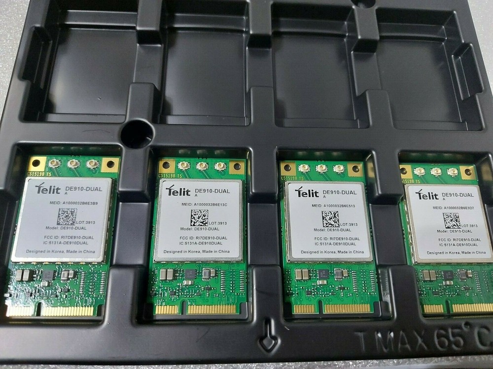 Lot of 4 units Telit DE910 MINI PCle /aeris/ DEPCIDUA504T017