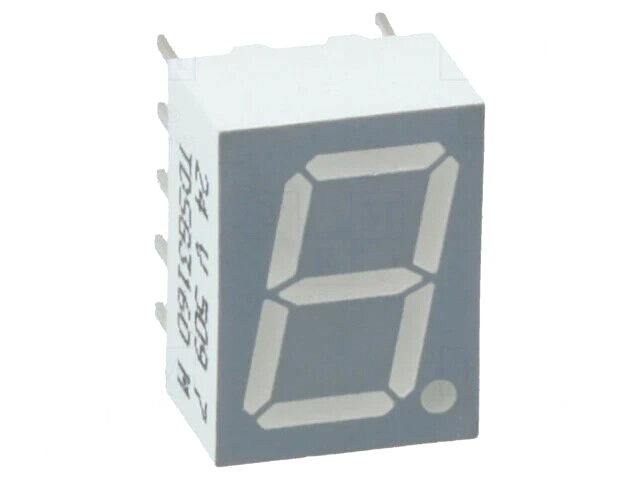 TDSG3160M Display: LED; 7-segment; 10mm; 0.39″; No.char: 1; green; 0.45÷6.8mcd