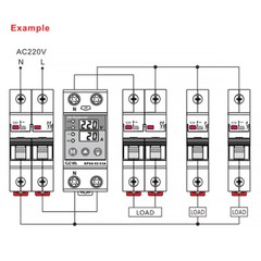 GEYA Over Current Protector Over&Under voltage Protective Device 40A 63A 220V