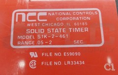 LOT OF 2 NCC S1K-2-461 SOLID STATE TIMER .05-2 SEC