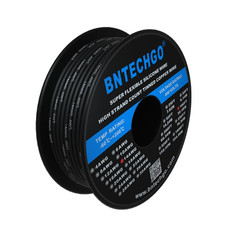 BNTECHGO 14 Gauge Silicone Wire Spool 100 ft Black Flexible 14 AWG Stranded Tinn