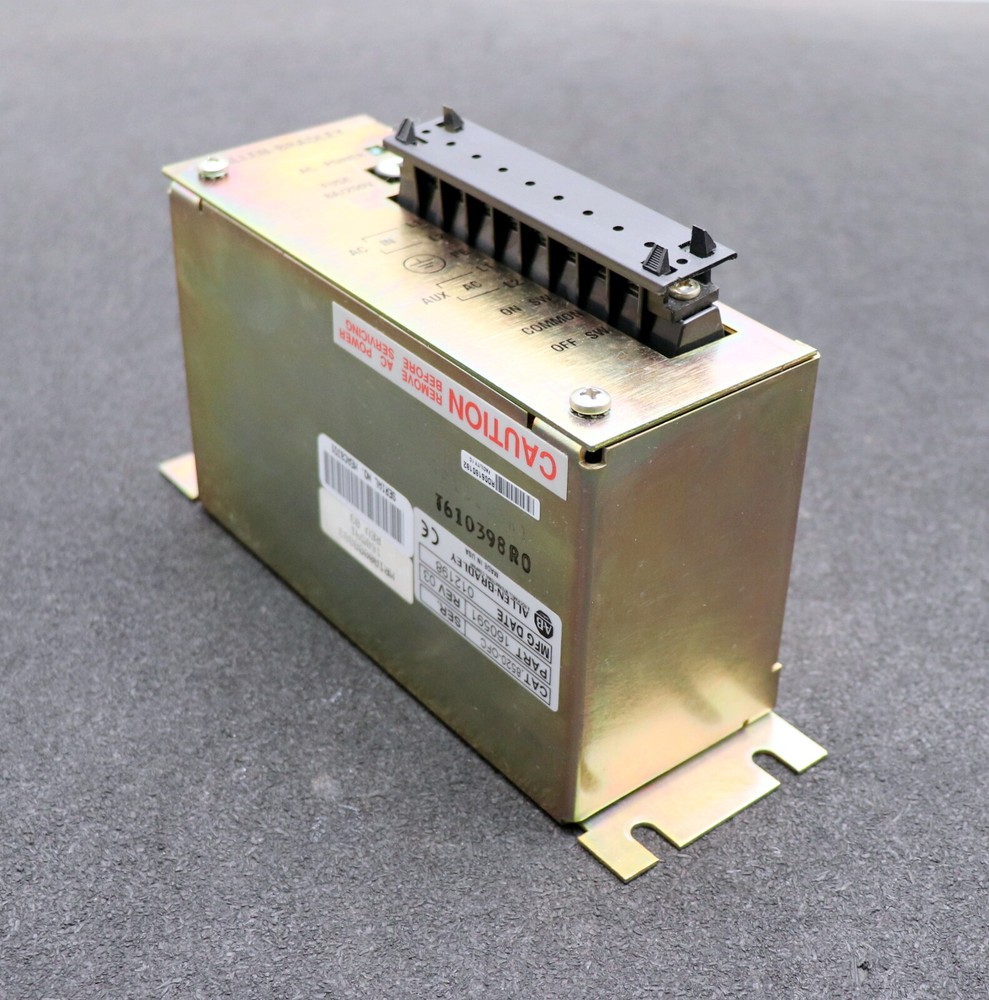 ALLEN BRADLEY POWER SUPPLY PART 160591 CAT 8520-OFC REV 03 FUSE 8a / 250V Used