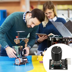 5Pcs Durable Rotary Encoder Modules with Rotary Knob for Machine Control Black