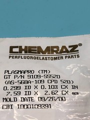 CHEMRAZ 9109-SS520 O-RING AS-568A-109 CPD 520, 2-109,3700-01427, 158637
