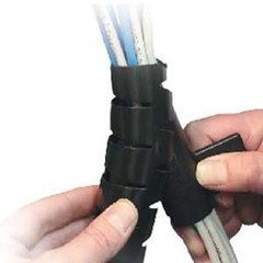 4.92FT 1.2″ (1.5M) Spiral Cable Zip Wire Wrap Tube Computer Manage Cord White
