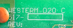 GE Energy Westerm D20-C Control Board Terminal Panel