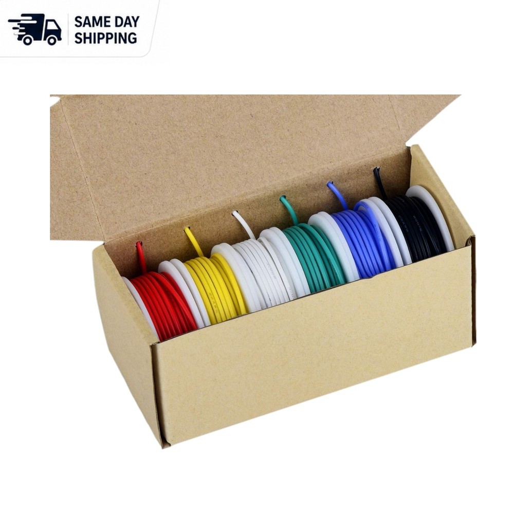 High-Performance Silicone Rubber Wire – 100 Strands – 600V Rated, 23ft Lengths