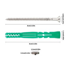 50pcs Expansion Plug Tubes Anching Kits For Various Wall Fixing Mounting Object