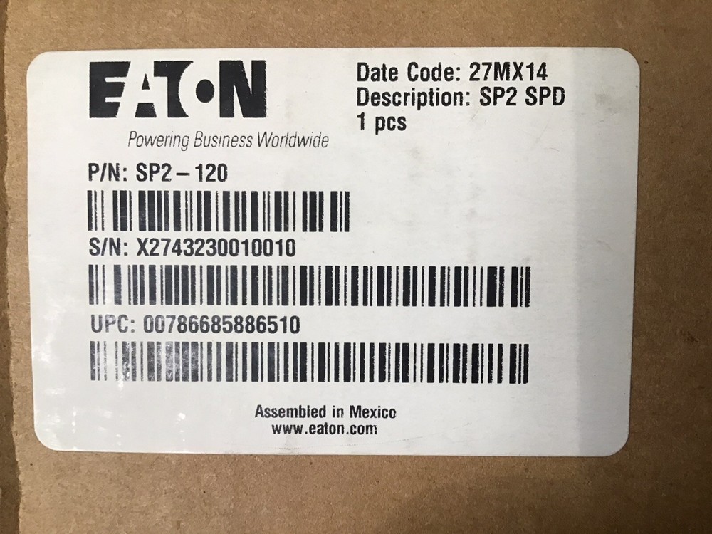 EATON SP2-120 SURGE PROTECTION