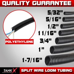 Split Wire Loom Conduit Convoluted Tubing Flex Harness Cable Protector Cover Lot
