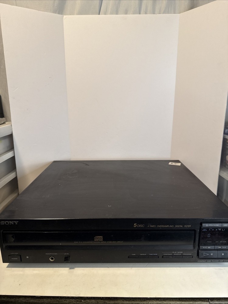 Sony CDP-C305 5-disc CD player dual d a converter system stabilizer circuit