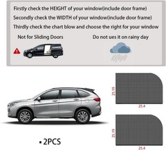 Universal Fit 2-Piece Car Window Shade for SUV Back Seat, Breathable Mesh for He