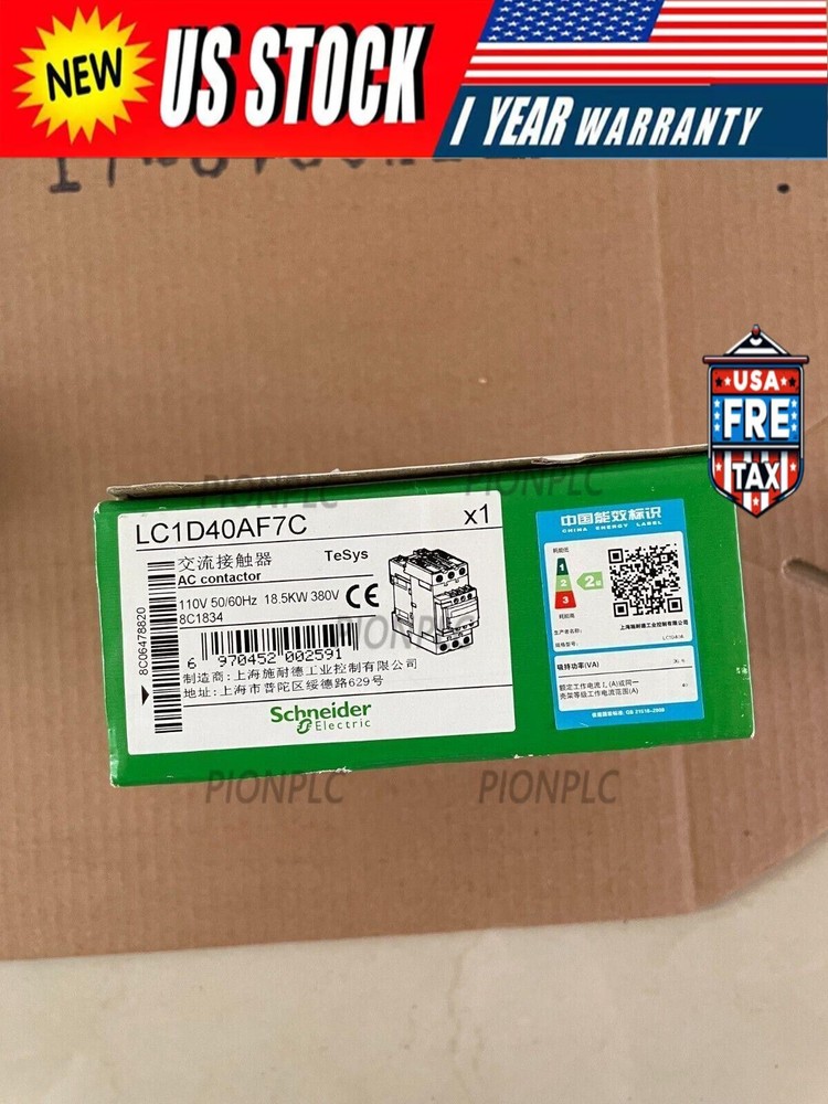 SCHNEIDER ELECTRIC LC1D40AF7C LC1D40AF7 CONTACTOR 110V FAST FREE SHIPPING!