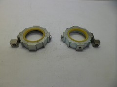 RACO 1-1/2″ CONDUIT GROUNDING CONNECTOR NUT W/ LUG YELLOW LOT OF 2 FITTINGS NOS