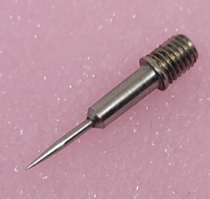 Lot of 6 – OLDAKER MFG – AP-61-106G – Test Probe Tips, Threaded Needle Tip. USA