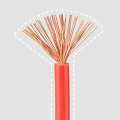 1mm²~6mm² Single Core BVR Flexible Wire Pure Copper Cores PVC Electrical Cable