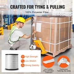 VEVOR Polyester Pulling Tape Mule Tape 3/4″ x 528′ 2500 lbf Tensile Capacity