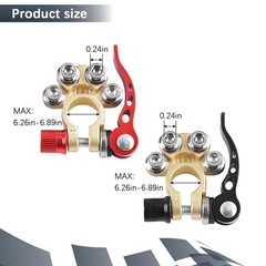 Car Battery Terminal Connectors 4 Way Quick Release Positive Negative
