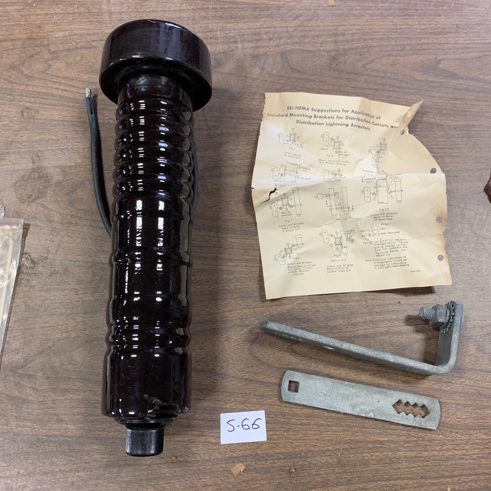 GE 9LA10C4 Pellet LIGHTNING Arrester 6KV NEW NOS Distribution GEM-1696 NOS