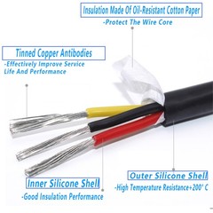 2/3/4 Cores Cable Silicone Round Wire Automotive Marine cross section 0.3-4mm²