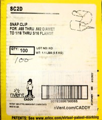 Caddy SC2D Snap Clips , CHOOSE QUANTITY