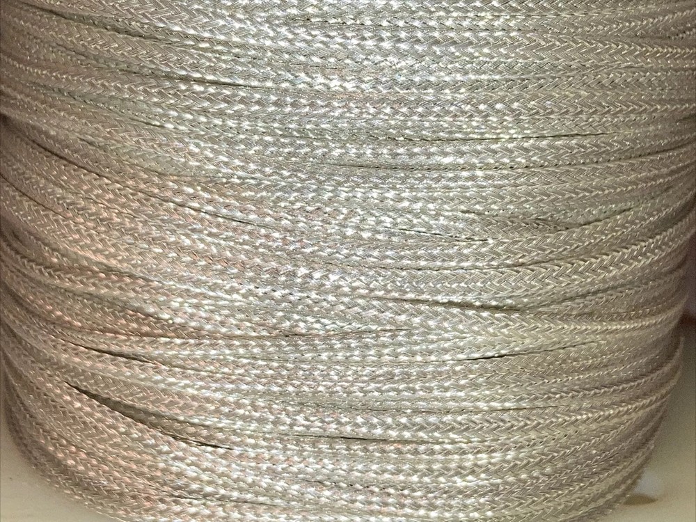 .039” I.D. Tubular Silver Plated Copper Braid Sold in 10 ft. Increments