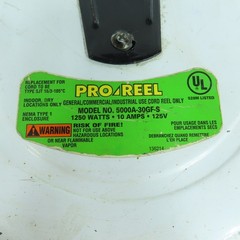 Pro-Reel 5000A-30GF-S 14′ Auto Retractable Extension Cord Reel 10 Amp 125V 1PH