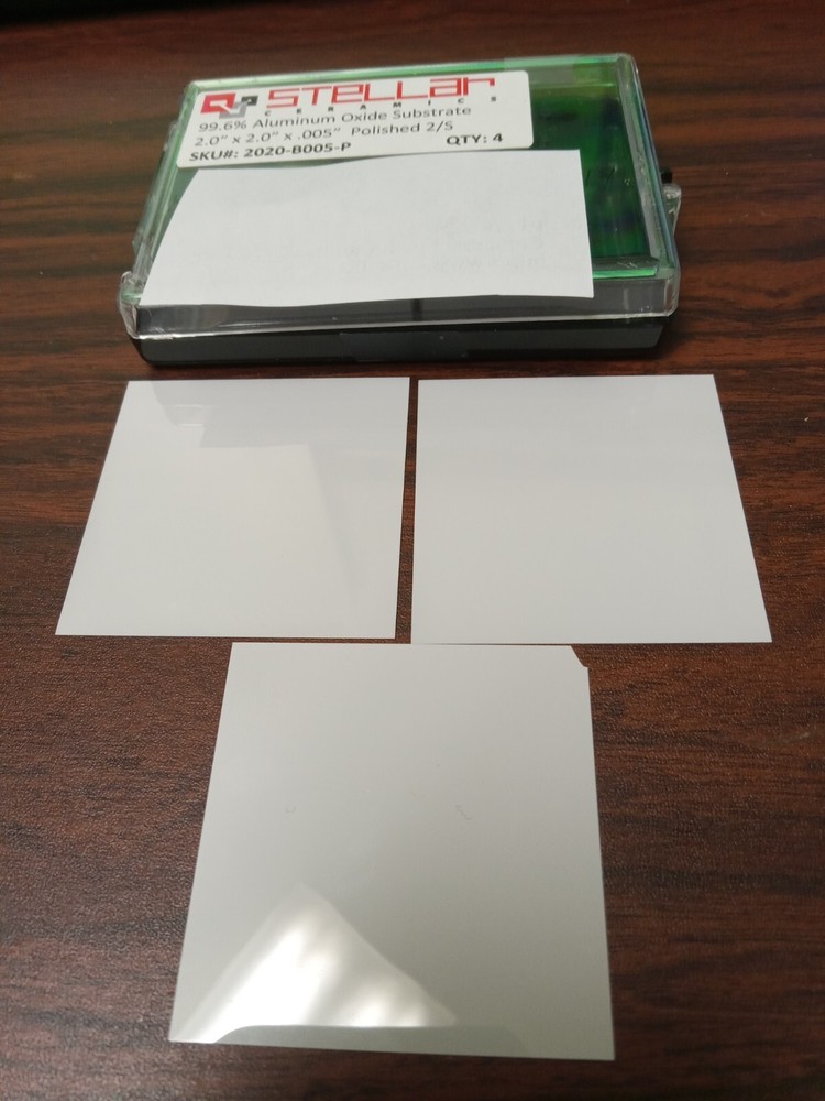 Substrates (Aluminum Oxide) 2.0″ x 2.0″ x .005″ polished