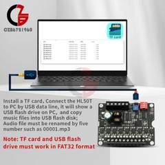 DC9-24V 60W Voice Broadcast Module one-to-one Trigger Control MP3 Player