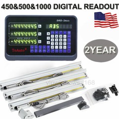 DRO 3 Axis Digital Readout +3pc Procision Linear Scales 450*500*1000MM full Kit
