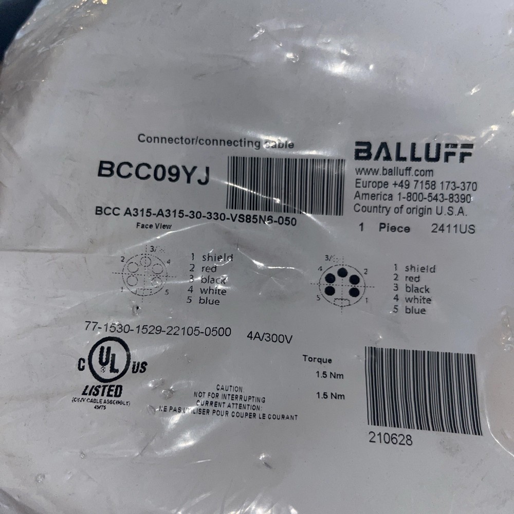 BALLUFF BCC A315-A315-30-330-VS85N6-050 BCCA315A31530330VS85N6-050