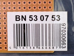 KB 10x printed circuit boards for soldering BN 53 07 53 hole pattern dimensions 100x160mm
