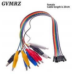 20MM 30MM 10Pin Double End Alligator Clips Crocodile Jumper Wire Test Lead Kit