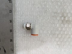 SMC Push to Connect Male Elbow Fitting 1/2 in Tube x 1/4 in NPT KQ2 7/ORDER