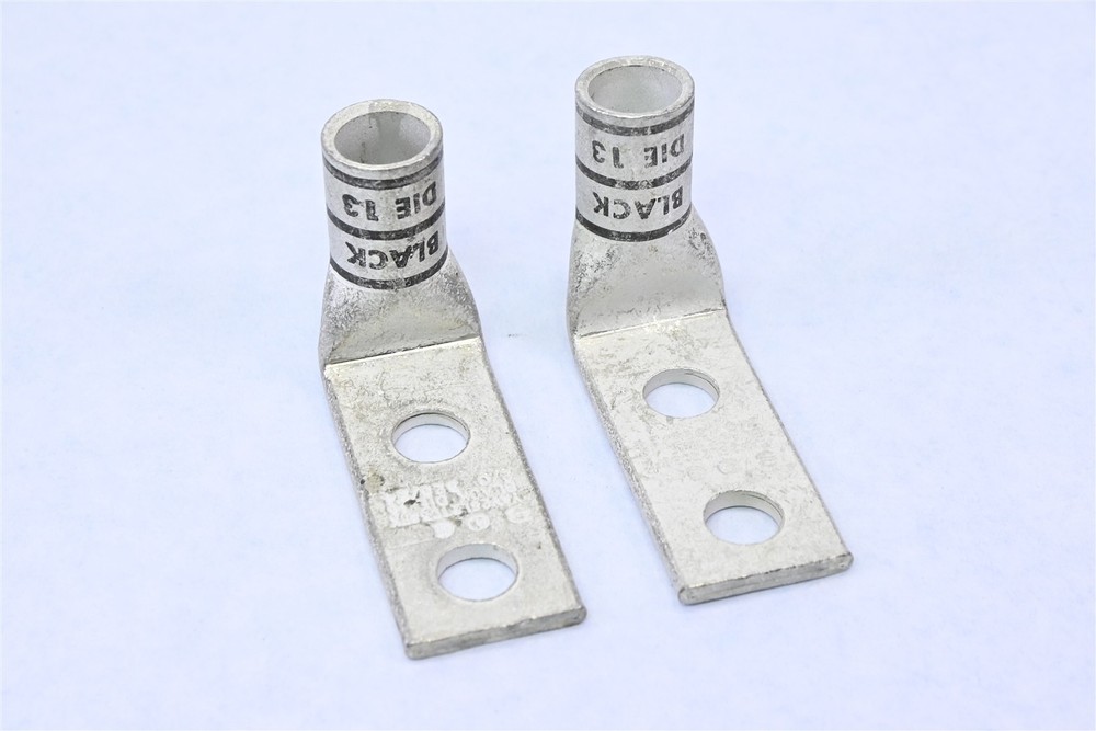 2 Burndy YAV26L2TC38FX90 Copper Compression Lug 2/0 AWG 3/8″ Stud Terminal Lugs