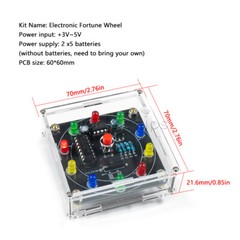 LED Electronic Lucky Rotary Kit NE555 CD4017 DIY Practical Soldering Practice