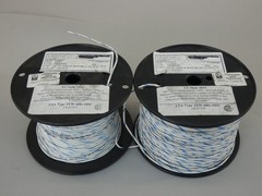 *Lot of 2* Allied Wire & Cable WHITE/BLUE Wire Length Unknown 20AWG 1C – NEW …