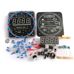 DIY Rotating LED Alarm Electronic Digital Clock Kit Learning Board 5V DS1302
