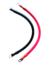 2 Gauge AWG Copper Battery Cables (1 Pair) Marine, Car, Truck, RV, Solar, etc
