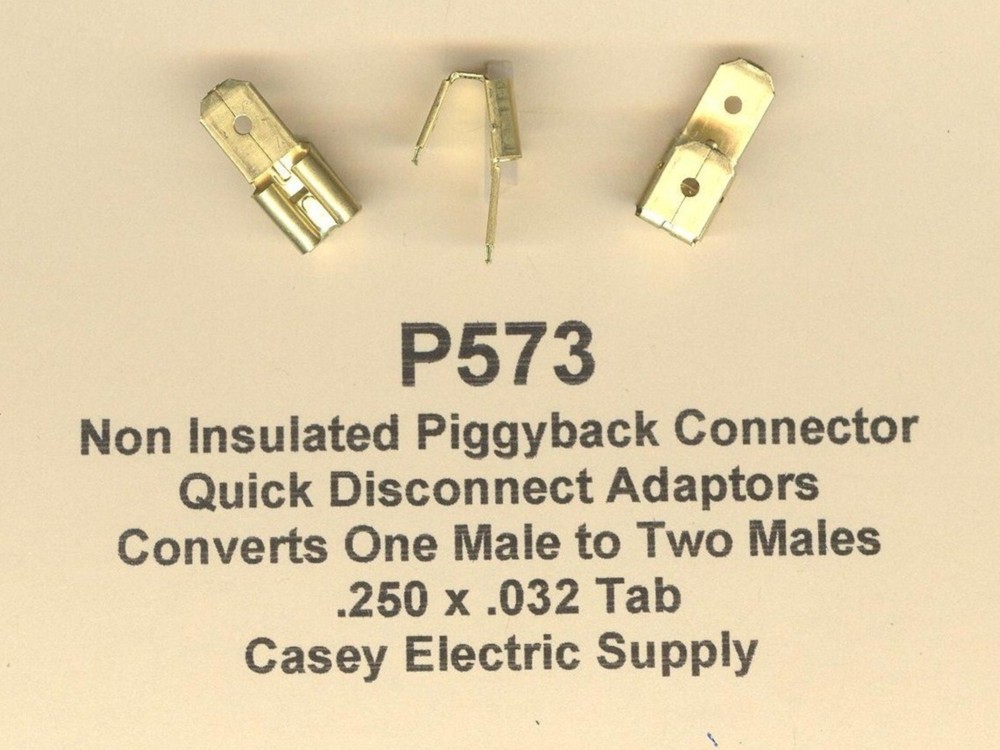 50 Double Male PIGGYBACK QD Adapter Terminal Connector (1/4″) .250 x .032 Tab