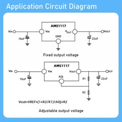 1.2V/1.5V/1.8V/2.5V/3.3V/5.0V Voltage Regulator Chip AMS1117 Series Low Dropout