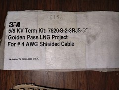 7620-S-2-3-RJS-5GT Cold Shrink QT-III 5/8 KV for #4 AWG Termination Kit 90 Day