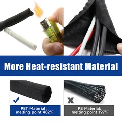 Braided Cable Sleeve Split Wire Loom Wires Harness Wrap Sleeving Protective Lot
