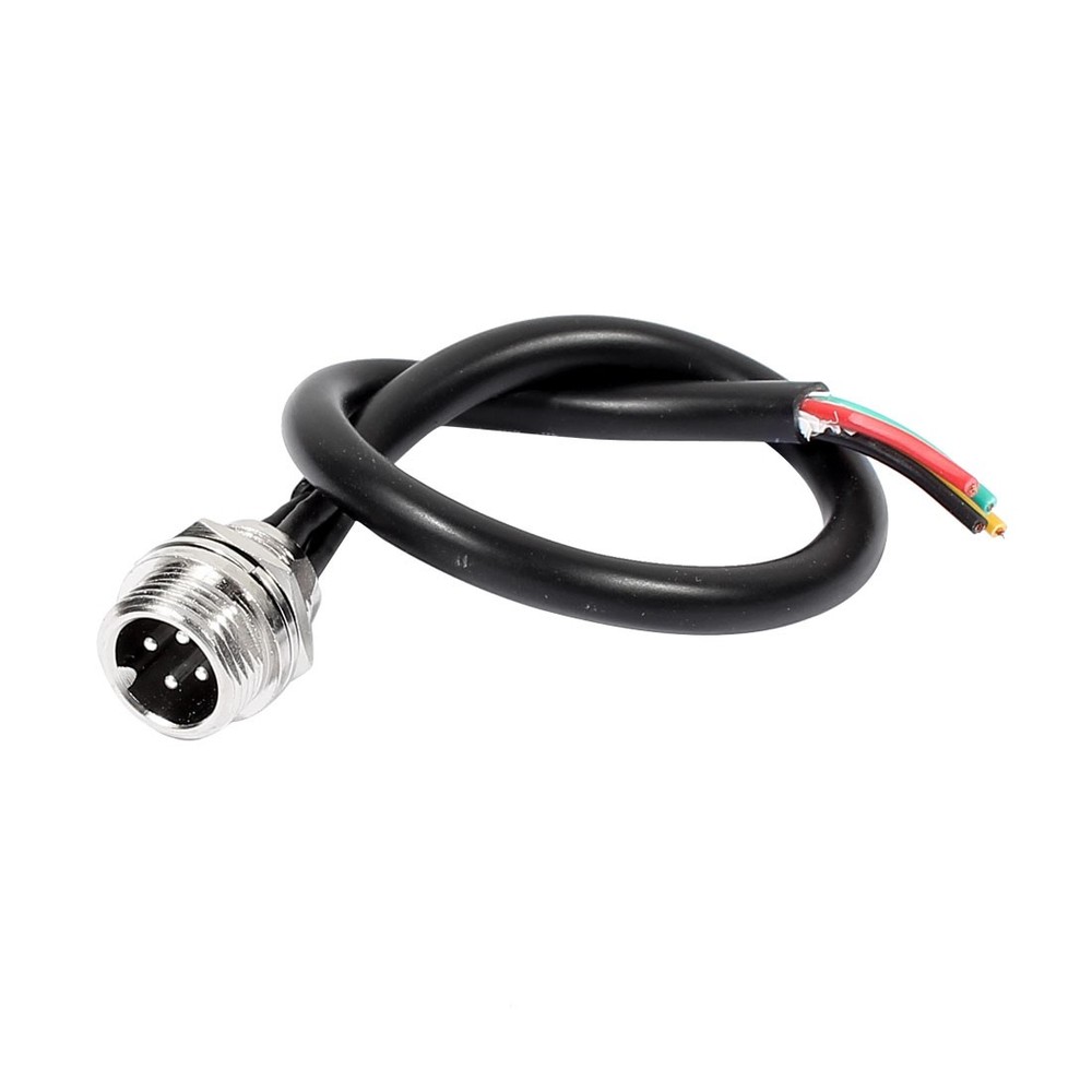 GX12 20cm Joint Type 4 Pin Male Aviation Connector Electrical Cable