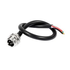 GX12 20cm Joint Type 4 Pin Male Aviation Connector Electrical Cable