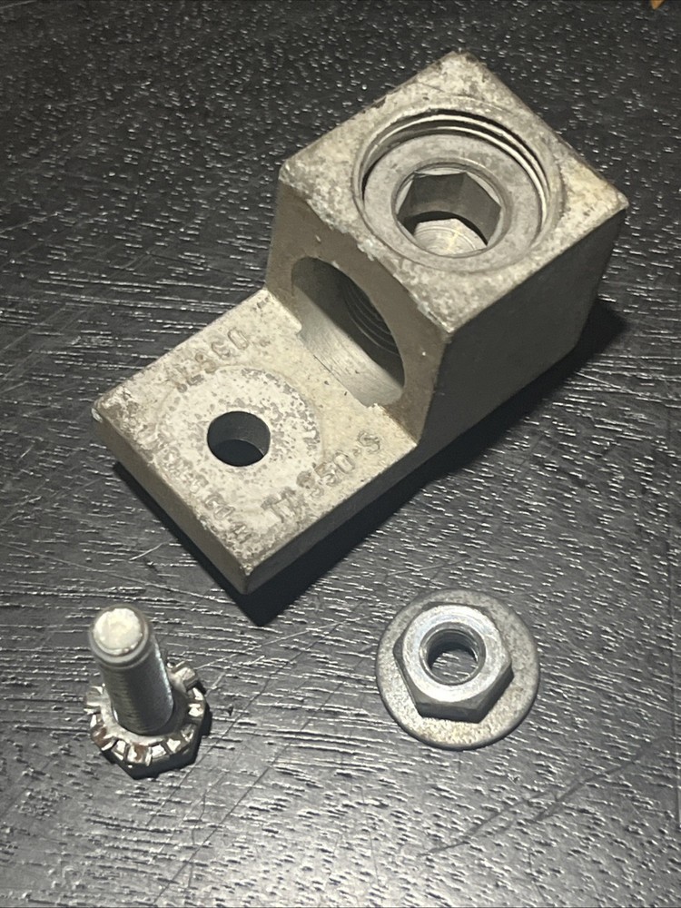 ILSCO TA350-S Terminal Lug CU-AL 350MCM-6 w/ Bolt, Nut & Washer (A)