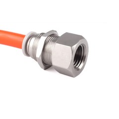 Bulkhead Connectors Female Thread Pneumatic Push In Fittings Air Water Hose Tube