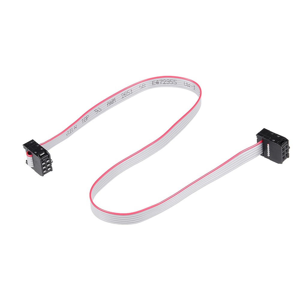 5 Pack Long 30CM 2.54MM Flat Ribbon Cable IDC 6 Pin Connector