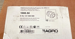 Agro 1000.50 Nickel Plated Brass M50 x 1.5 Cable Gland (Pack of 10)