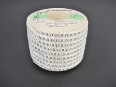 (1000x) Wieland Size 5, Letter D Slip On Wire Marker, .160″ to .215″ OD, Z Type